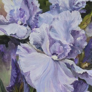 Flower Oil Painting on Canvas Irises Painting Irise Art | Etsy