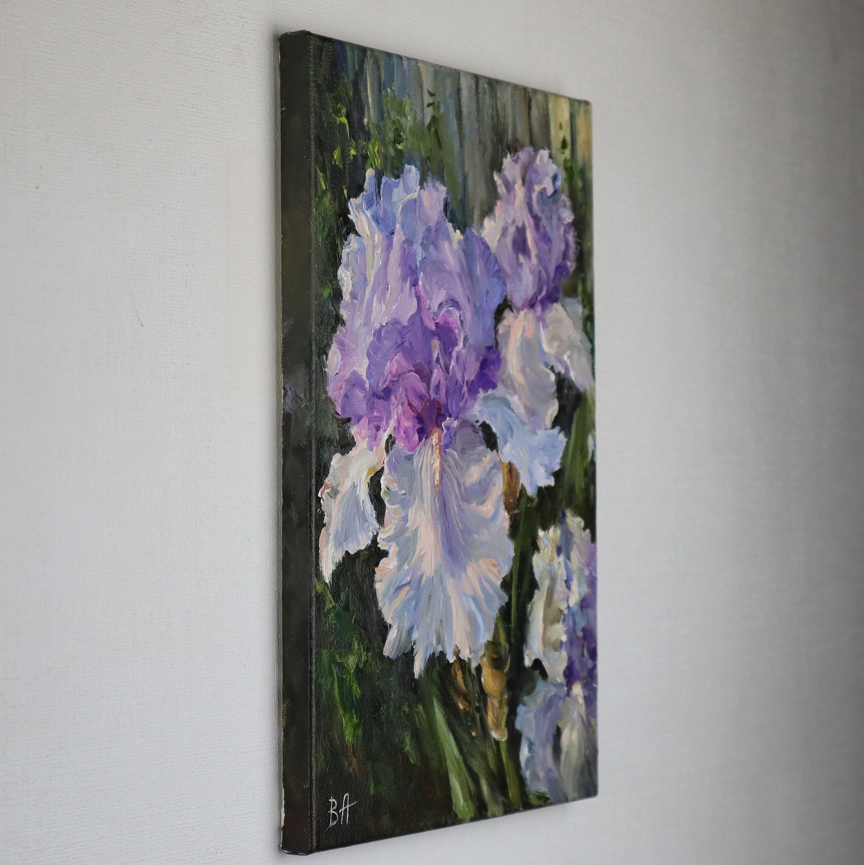 Original Irises Oil Painting on Canvas: Floral Still Life Art - Etsy