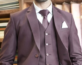 man customize suit-wedding suit for groom and groomsmen, prom, dinner, party wear 3 piece suit.