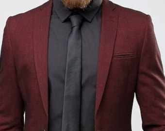 Bespoke suit-man maroon 2 piece suit-prom, dinner, summer, party wear suit-wedding suit for groom & groomsmen-men's maroon suits