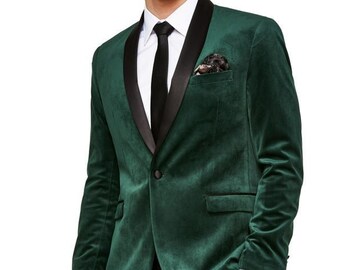 emerald green blazer men