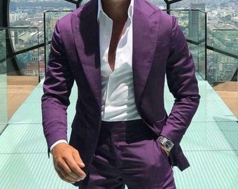 violet coat suit