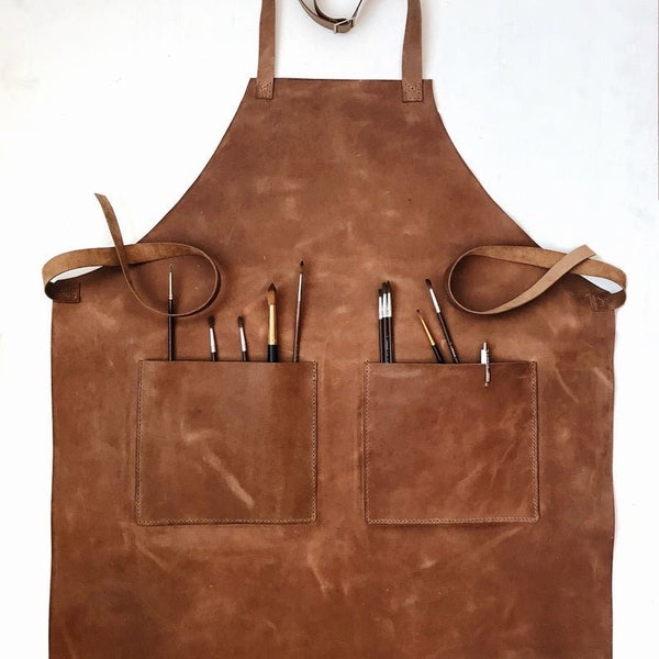 Dense craft apron Leather apron  Personalized apron Craft Apron Apron for blacksmith Work apron Butcher apron Artisan apron christmas gift