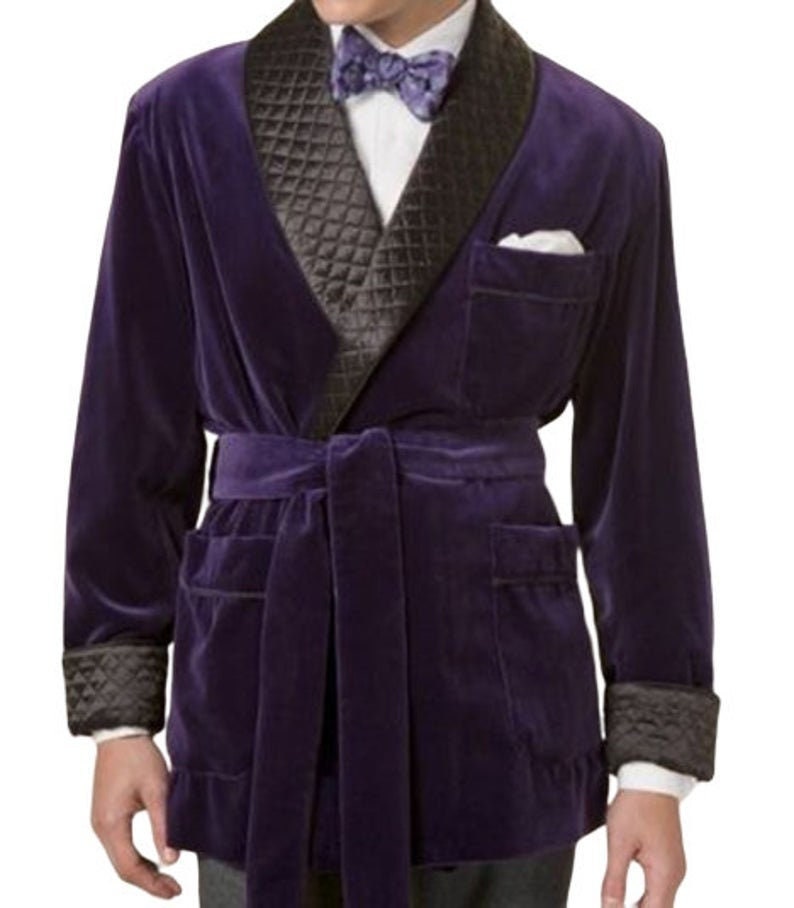 purple smoking jacket