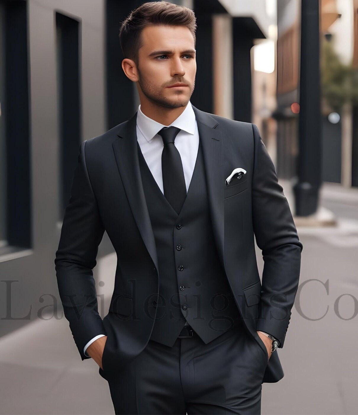 Completo Uomo Due Pezzi, Giacca E Pantaloni, Due Bottoni - Elegante Per Matrimoni, Feste, Lavoro E Occasioni Formali