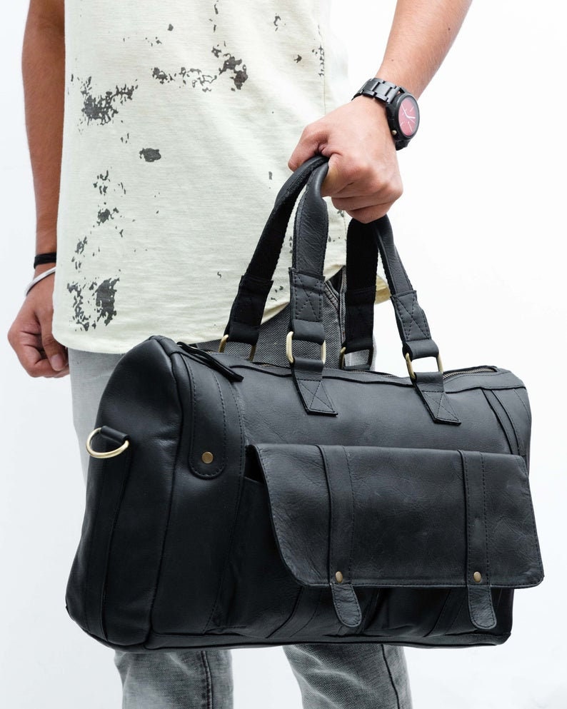 overnight leather bag womens