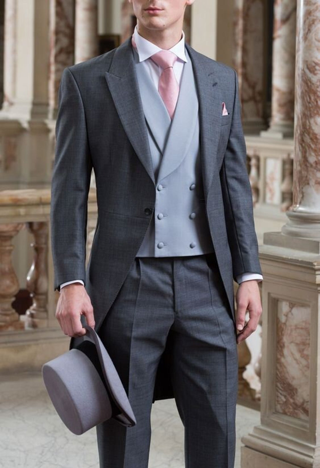 Bespoke Suitman Grey 3 Piece Suittail Suitwedding Suit for Etsy