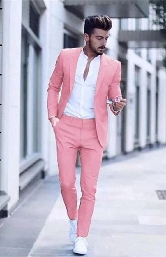 Bespoke Suit man Pink 2 Piece Suit wedding Suit for Groom Groomsmen prom Dinner Summer Wedding Suit Party Wear Suit Men s Pink Suits Etsy Australia