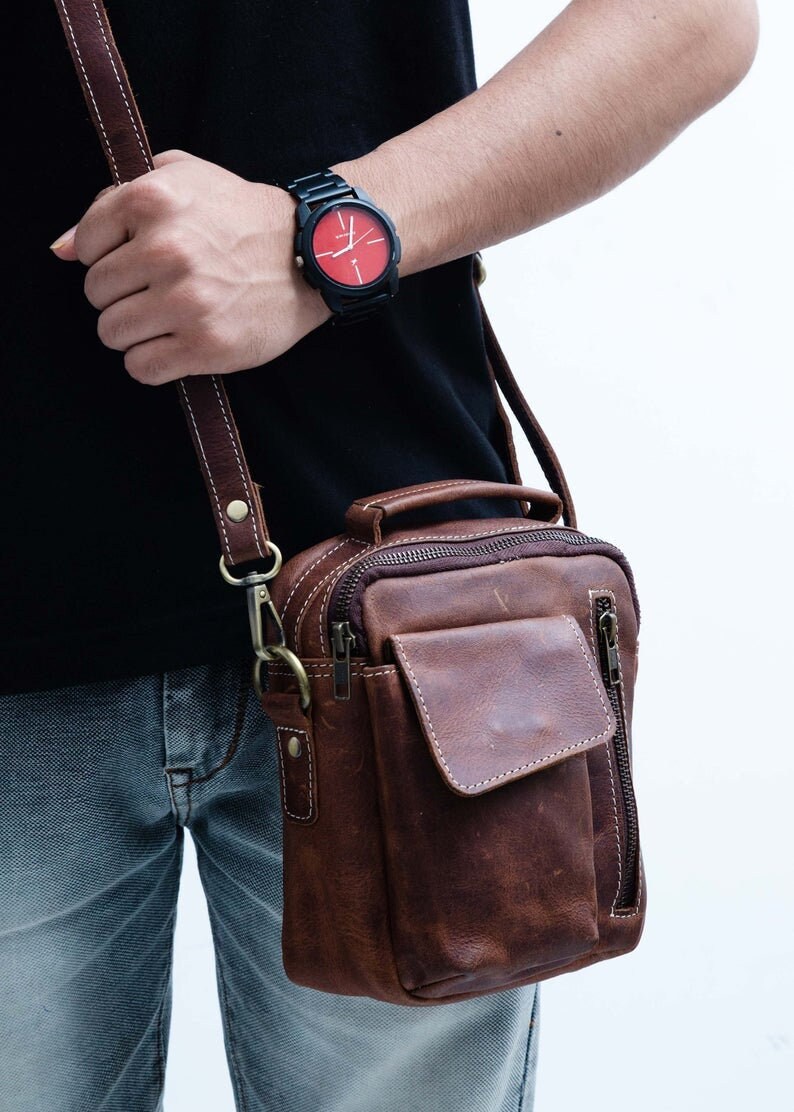 Shoulder Bag Men Men Leather Bag Small Messenger Bag Leather Bag Brown  Leather Bag Christmas Gift for Men and Women/family /friends - Etsy Norway