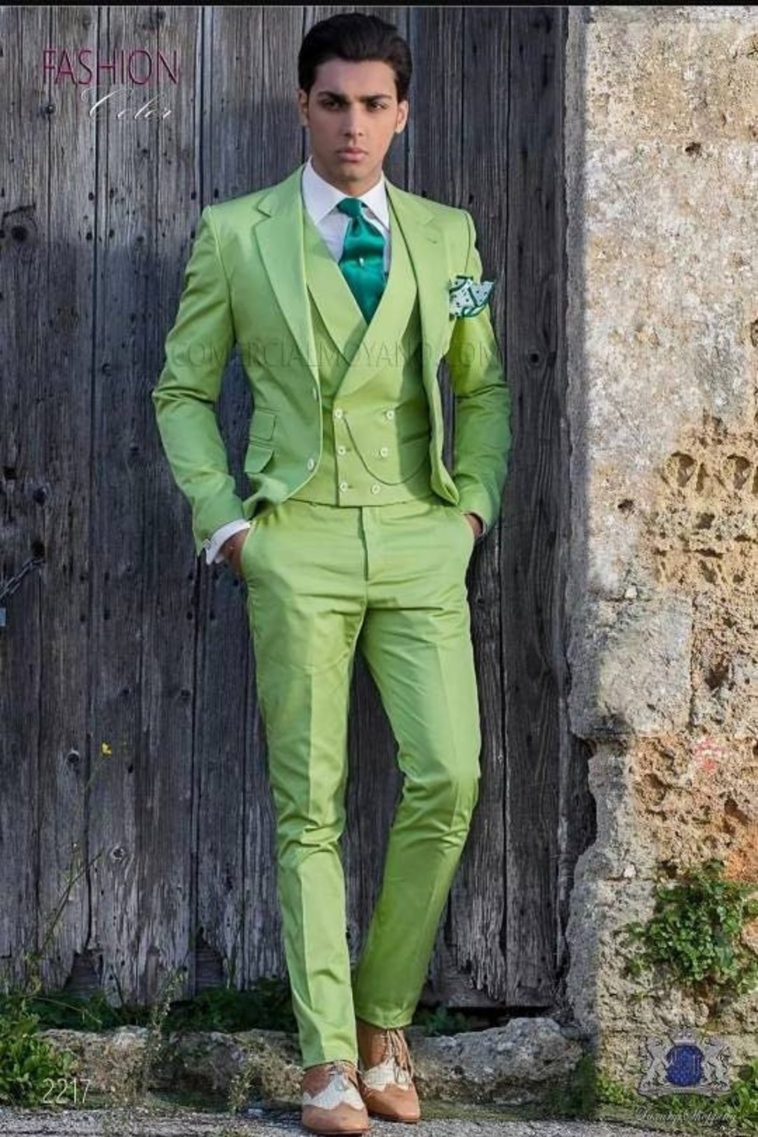 Man Suitlight Green 3 Piece Suitprom, Dinner, Party Wear Suitwedding
