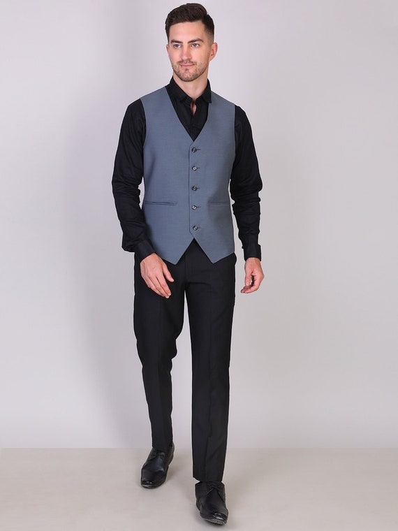 Grey store vest groomsmen