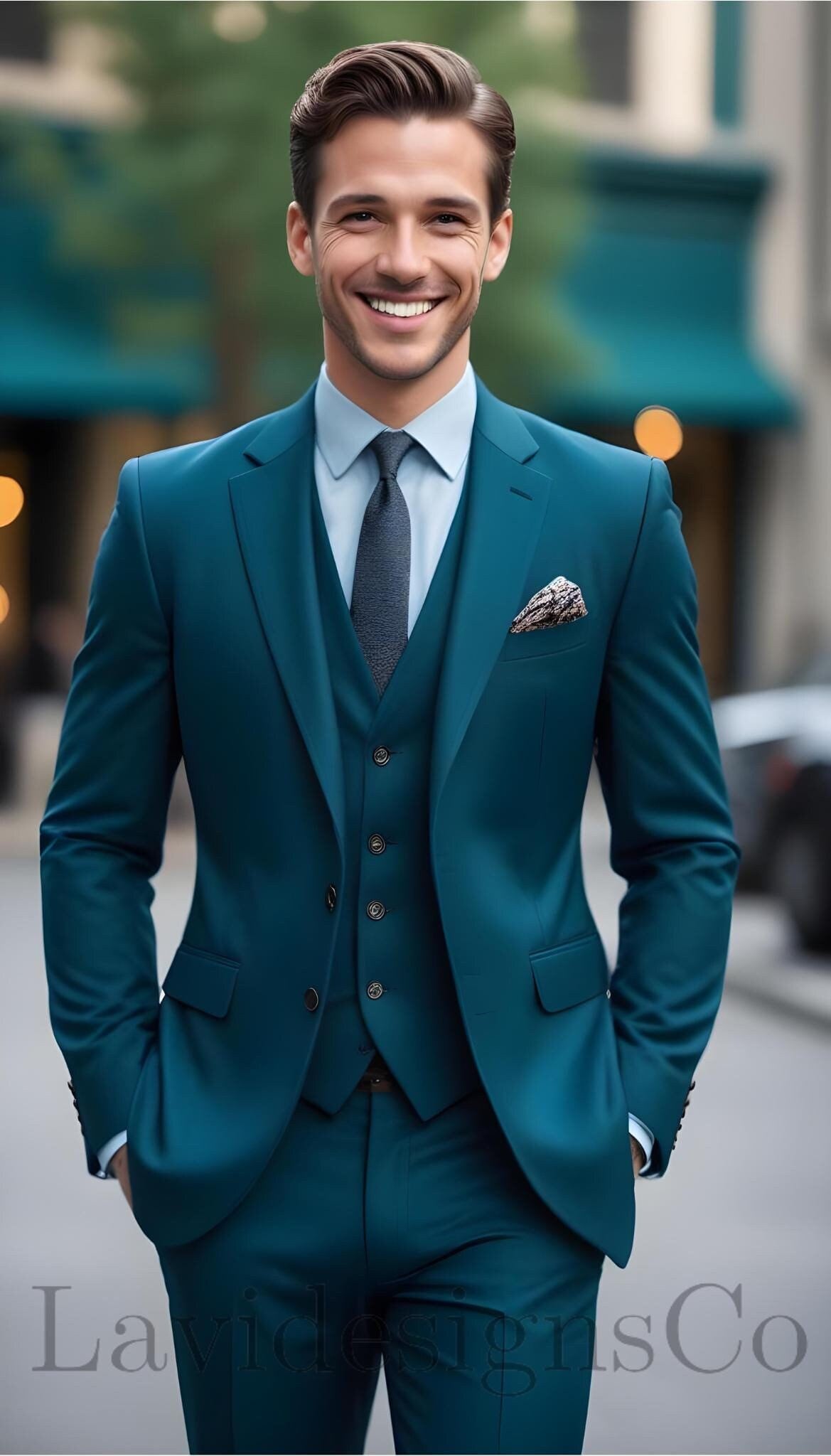 Petrol Blue Suit Etsy UK