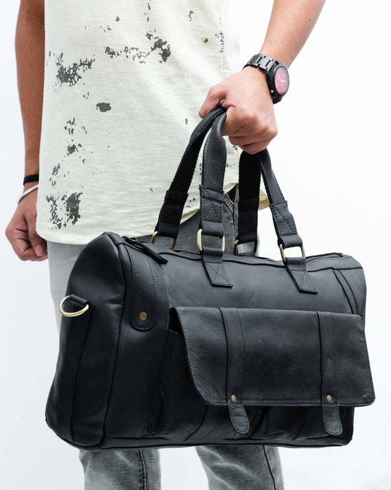 Leather Duffel Bag for Women Overnight 