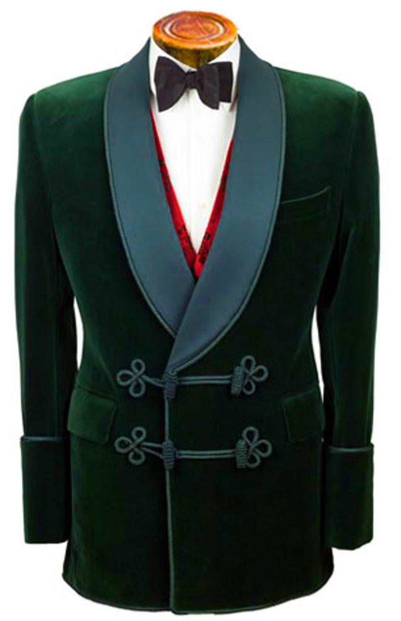 Men's Elegant Luxury Green Velvet Smoking Jacket Hosting | Etsy