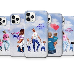 Meilleure coque de téléphone maman papa pour iPhone 14, 13, 12, 11, Pro, XR, Samsung S22, S21, A52, Huawei P40, P50 Lite et autres modèles.