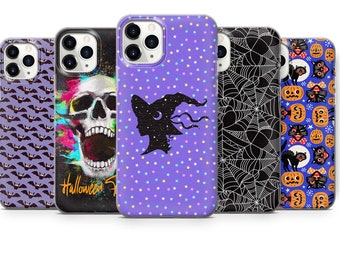 Étui de téléphone squelette de fête d’Halloween pour iPhone 14, 13, 12, 11, Pro, XR, Samsung S22, S21, A52, Huawei P40, P50 Lite et autres modèles