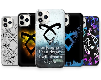 Coque de téléphone Angelic Power Runes pour iPhone 14, 13, 12 Pro, XR, Samsung S22, S21, A40, A52, Huawei P40, P50 Lite et autres modèles