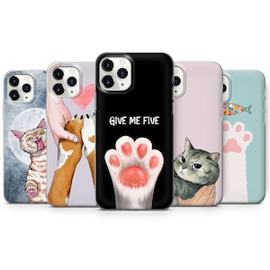 Kattenpoot Telefoonhoesje voor iPhone 14, 13, 12, 11, Pro, XR, Samsung S22, S21, A52, Huawei P40, P50 Lite en ander model