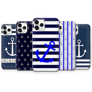 Handyhülle mit Anker-Seeschiff-Symbol für iPhone 14, 13, 12 Pro, XR, Samsung S22, S21, A40, A52, Huawei P40, P50 Lite, andere Modelle