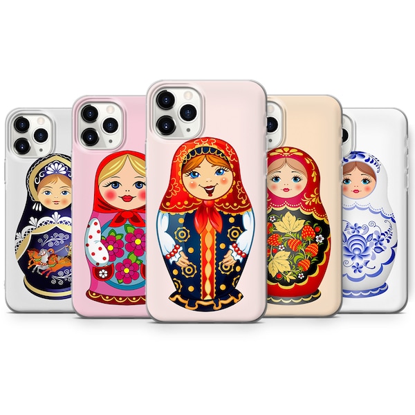 Matroschka-Puppen-Handyhülle, russische Handyhülle für iPhone 14, 13, 12, 11, XR, Samsung S22, S21, A52, Huawei P40, P50 Lite und andere Modelle