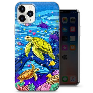 Sealife Mermaid Skin phone case for fit iPhone 14, 13, 12, 11, Pro, XR, Samsung S22, S21, A52, Huawei P40, P50 Lite and other model 5