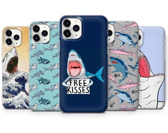 Shark Sealife Ocean Killer phone case for fit iPhone 14, 13, 12 Pro, XR, Samsung S22, S21, A40, A52, Huawei P40, P50 Lite other model