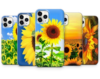 Sunflower Summer Sun Phone Case for fit iPhone 14, 13, 12 Pro, XR, Samsung S22, S21, A40, A52, Huawei P40, P50 Lite and other models