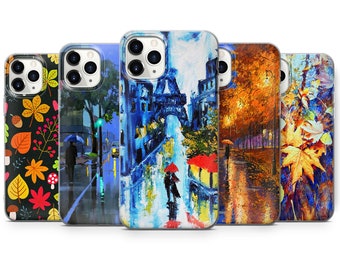 Autumn City Paris phone case for fit iPhone 14, 13, 12, 11, Pro, XR, Samsung S22, S21, A52, Huawei P40, P50 Lite and other model