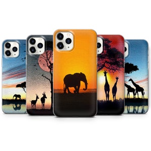 African Elephant phone case for fit iPhone 14, 13, 12, 11, Pro, XR, Samsung S22, S21, A52, Huawei P40, P50 Lite and other model