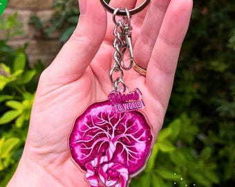 Placenta Keyring: Birth Art Keychain for Midwife and Doula Bag Charm