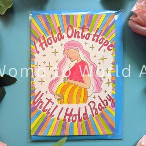 Rainbow Baby Affirmation Pregnancy Card | Doula | Student Midwife | Labour Affirmations | Birth Art | Pregnancy Cards