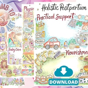 Visual Postpartum Plan: Illustrated Doula Handout (PDF Download)