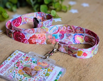 Midwife Lanyard: Watercolour Birth Art ID Holder for Birthworkers, Doulas and Breastfeeding Supporters