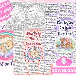 NICU Awareness Handouts Bundle: Doula & Birth Education (PDF Download)