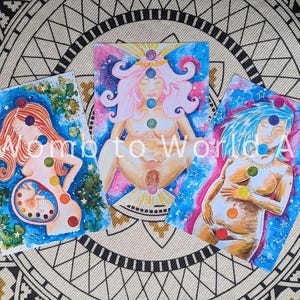 Conjunto de pósteres A3 sobre el viaje de la maternidad durante el embarazo / Reiki de parto sagrado para el nacimiento / Guardiana del parto / Doula / Partera / Hipnoparto