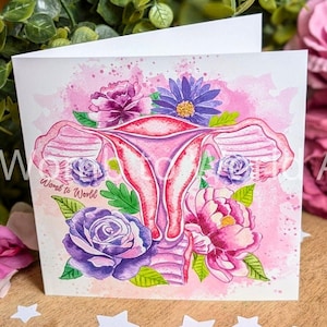 Womb Art Card | Women's Circle | Doula | Womb Healing | Divine Feminine Art | Midwife Card