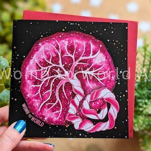Placenta Art Midwife Card | Pregnancy Greetings Cards | Spiritual Birth | Doula | Student Midwife | Motherhood | Birth Art