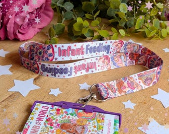 Infant Feeding Lanyard: Breastfeeding ID Card Holder for Midwife Team