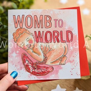 Nieuwe babykaart | Baarmoeder tot wereld | Doulakaarten | Nieuwe moederkaart | Mama jij deed het | Thuisbevalling mama