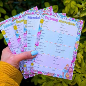 Set notitieblokken voor verloskundigenobservatie: notitieboekjes voor studenten verloskundigen, postnatale, prenatale, neonatale kraamcadeaus - Benodigdheden voor de verloskundige