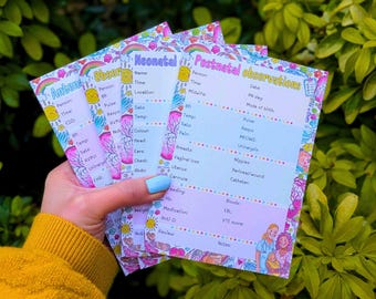 Set of Midwife Observation Notepads: Student Midwife Pocket Pads, Postnatal, Antenatal, Neonatal Maternity Notes - Midwife Essentials