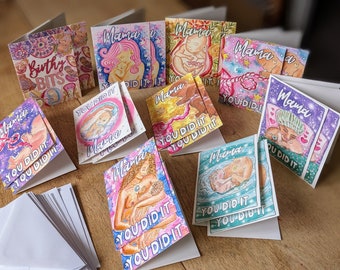 A7 Birth Art Cards Pack for Doulas, Midwives | New Mother Congratulations (20 Pack)