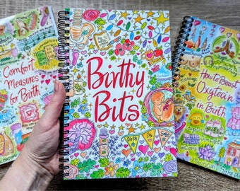 Birthy Bits Doula Notebook | Midwife Notepad | Student Midwife Notebook | Pregnancy Gift | Birthkeeper | Hypnobirthing