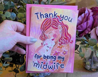 Midwife Thank You Card | Student Midwife Card | Midwife Gifts