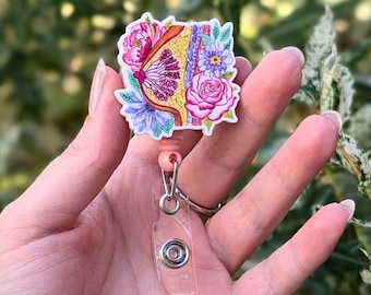 Breast Anatomy Badge Reel: Lactation Consultant ID Holder, Card Holder for IBCLC