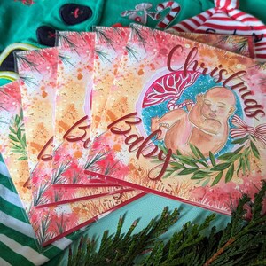 Paquete de tarjetas navideñas para bebés / Primera Navidad de tu bebé / Tarjeta de embarazo / Regalos para clases prenatales / Tarjeta para cliente de doula