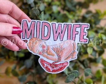Midwife Waterproof Sticker | Baby, Placenta Vinyl Decal