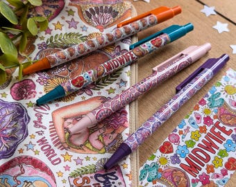 Midwife Pen Set + Bookmark | Midwifery Pens | Midwife Stationery and Gift Ideas
