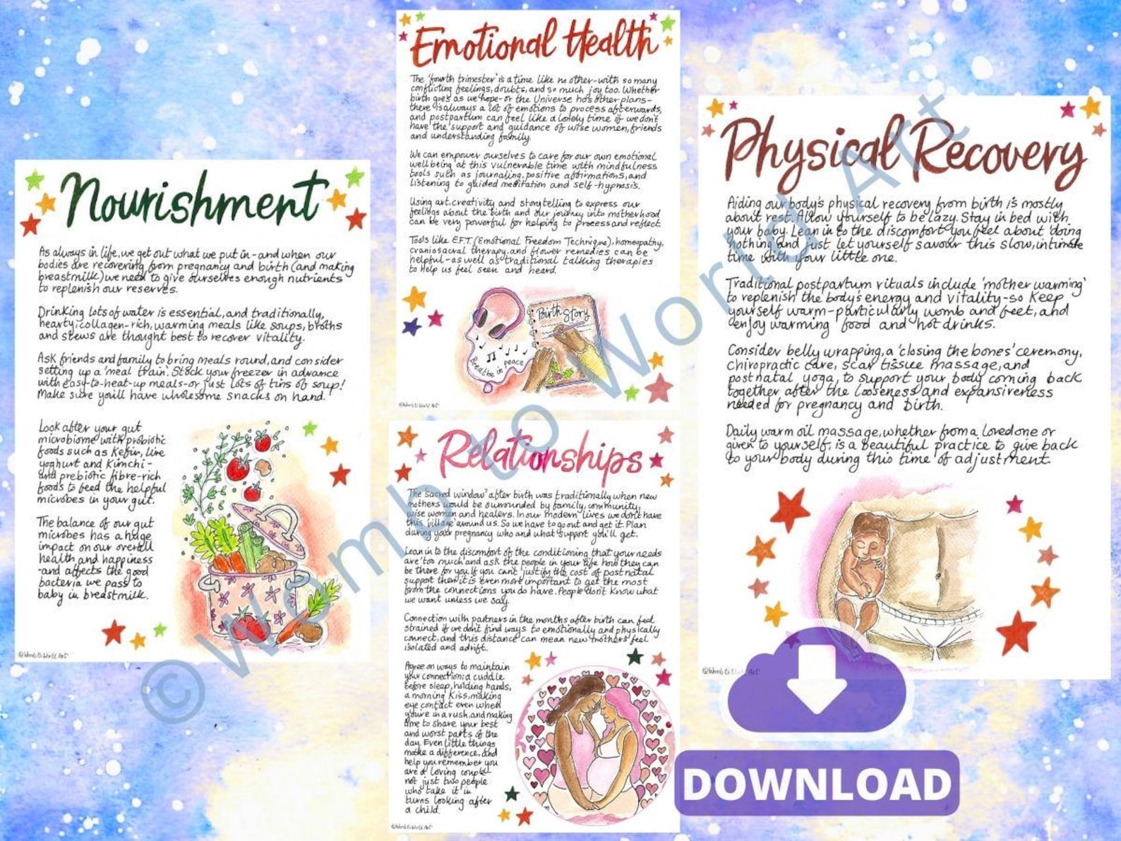 Postpartum Plan.pdf Holistic Postpartum Plan PDF Handouts | Download Doula Materials for ...