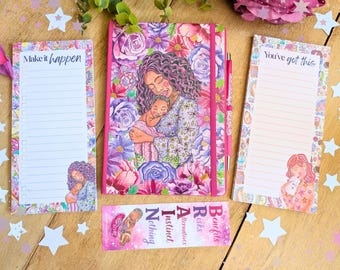 Doula Stationery Gift Set for Midwife, Breastfeeding Supporters - Journal, Pen and Notepads